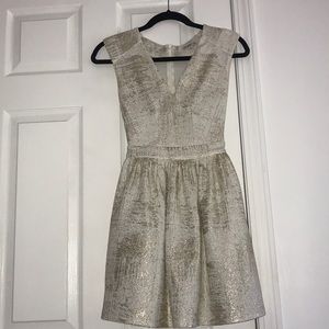 Charlotte Russe white and gold mini dress